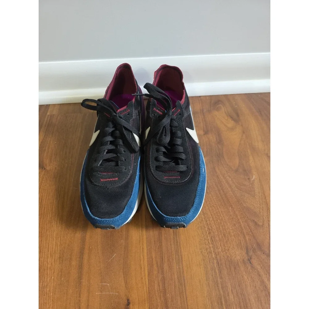 Nike Waffle One Shoes Women 8 Black Maroon Blue Purple NEW Sneakers DC2533-001